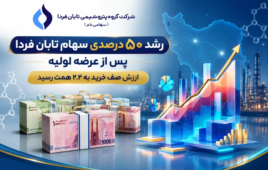 رشد ۵۰ درصدی سهام تابان فردا پس از عرضه اولیه