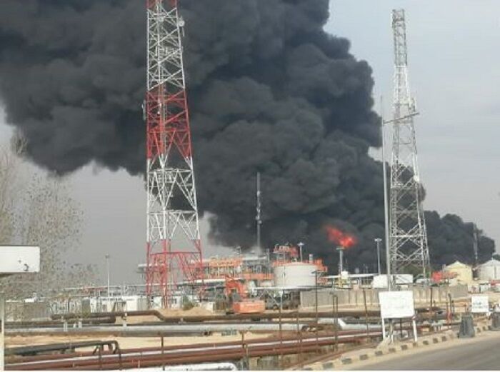 آتش‌سوزی در میدان رمیله عراق مهار شد