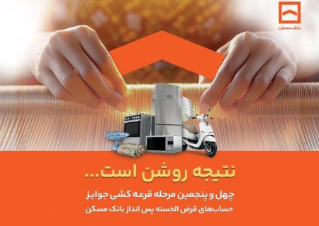 اعلام جوایز چهل و پنجمین مرحله قرعه کشی حساب‌های قرض الحسنه پس انداز بانک مسکن / فقط تا پایان تیرماه فرصت باقیست