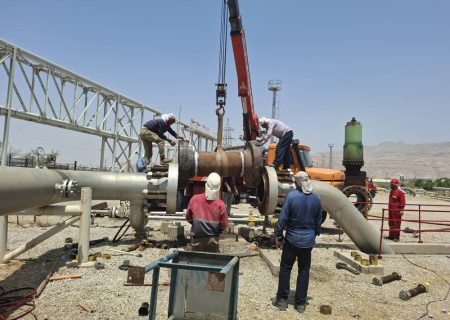 عملیات باز كردن شیر ایمنی OTIS ایستگاه تقویت فشار قوی و تزریق گاز گچساران در دمای ۵۵ درجه